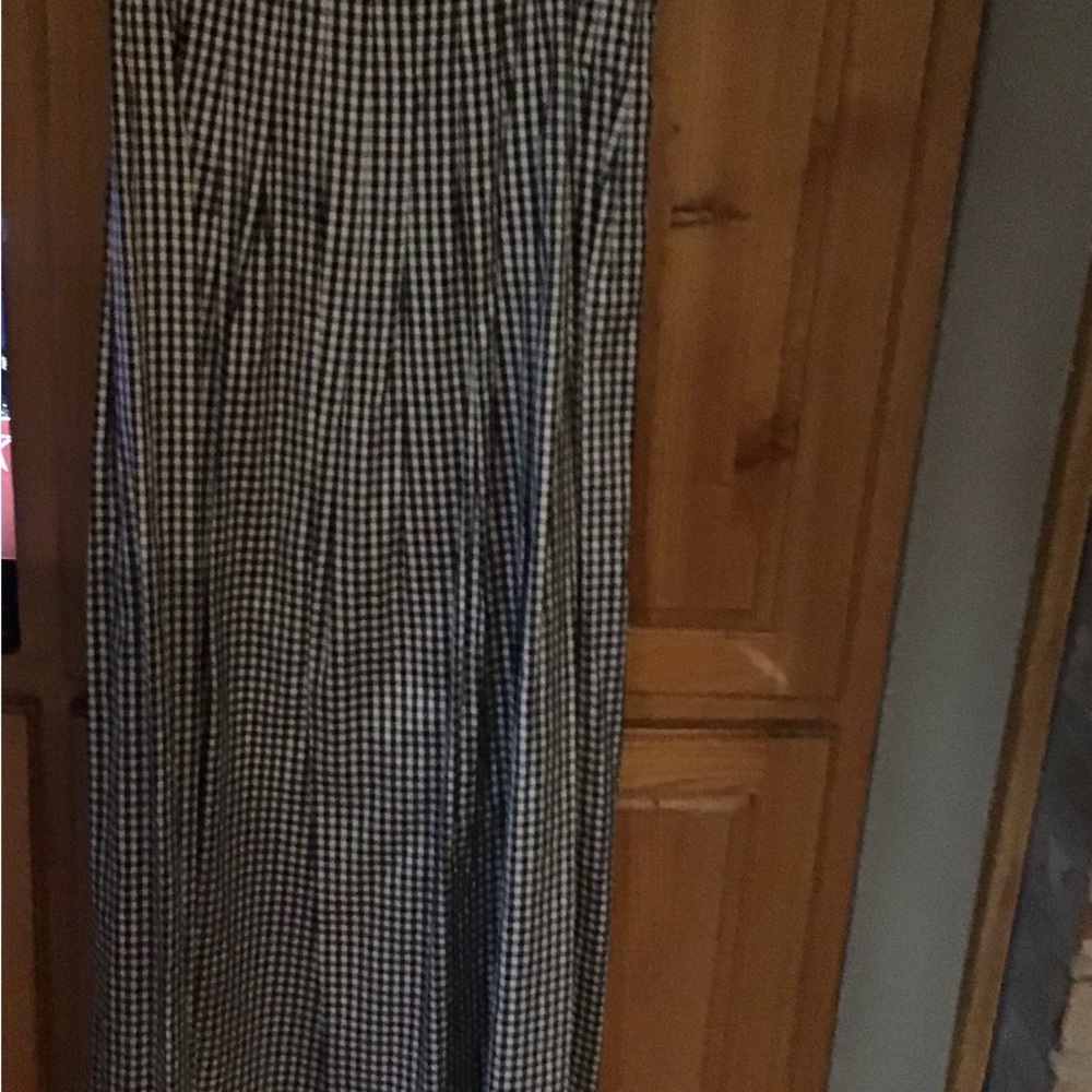 Black and White Silk Skirt